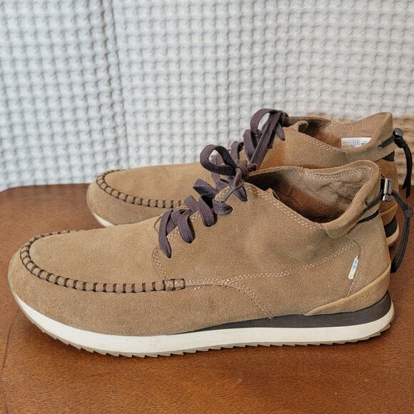 Men's TOMS Chukka Leather Boots Sz 10 - Picture 1 of 4